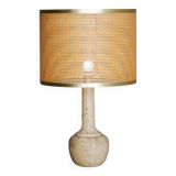 Grande lampe de table en travertin - Attribuée à la production Mannelli
