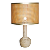 Grande lampe de table en travertin - Attribuée à la production Mannelli
