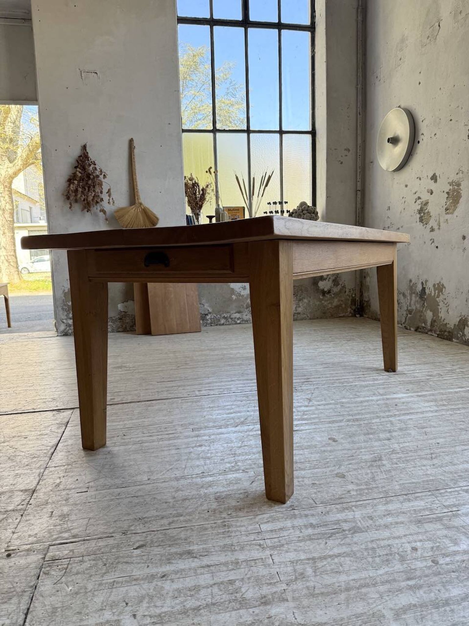 Table de ferme extensible en chêne massif
