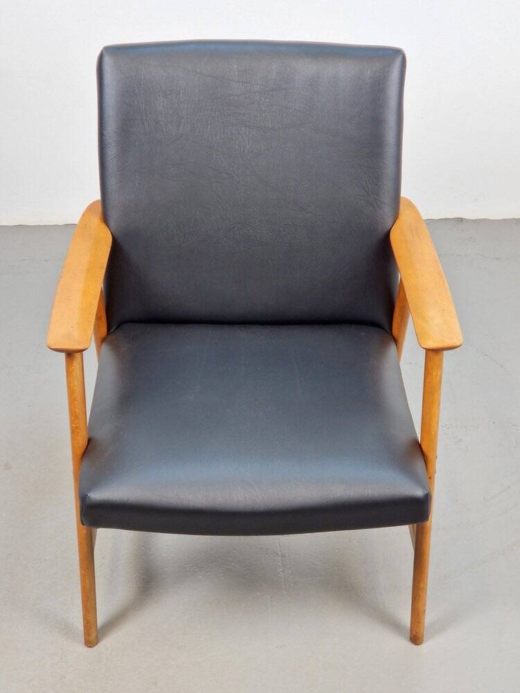 Vintage Beech Armchair from De Ster Gelderland, 1960s