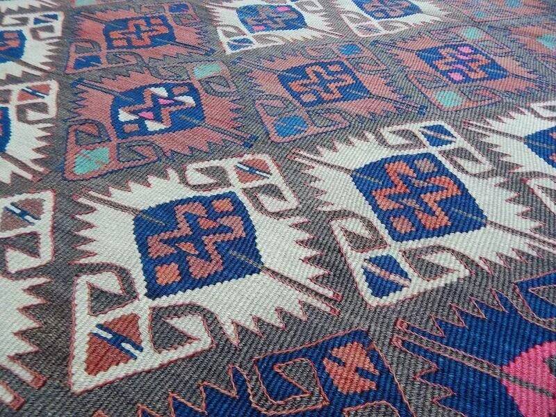 Vintage Turkish hallway rug 148x393 cm