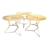 3 tables bistrot laiton