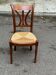 Chaise bois massif chêne et paillée Louis XVI