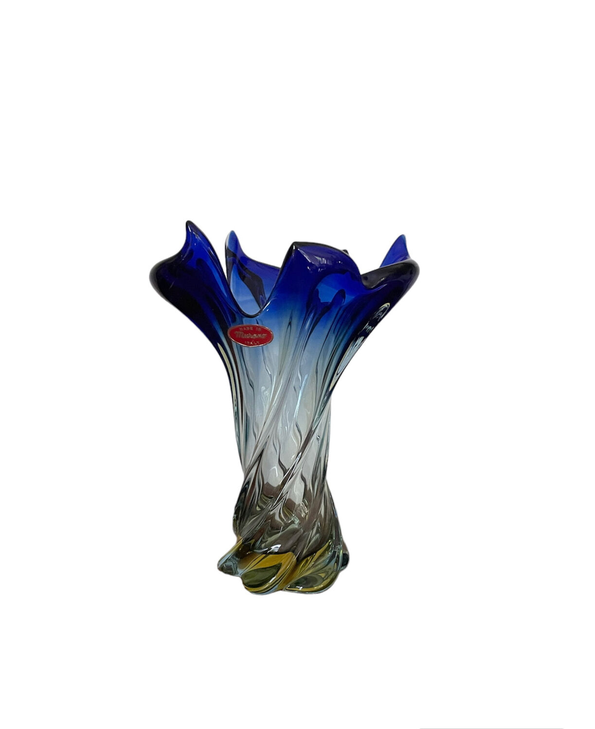 Vintage Murano twisted vase