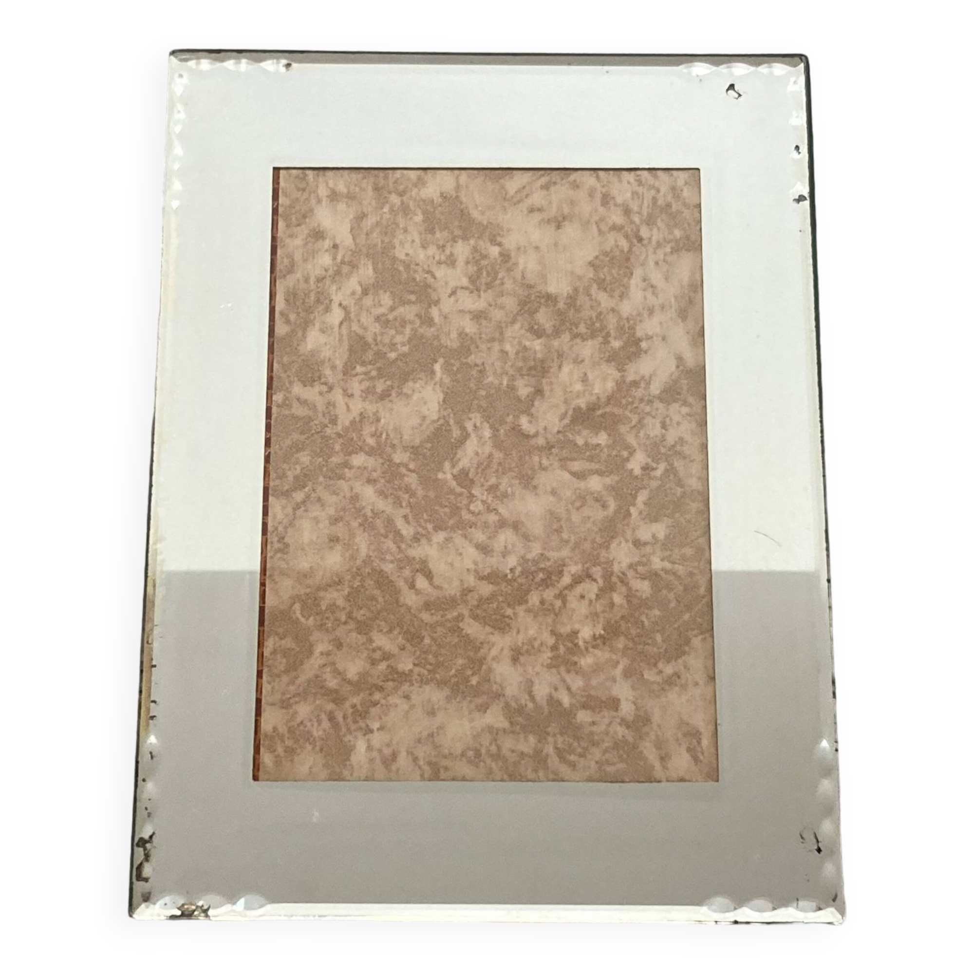 Beveled mirror photo frame 18 x 24cm 1940s