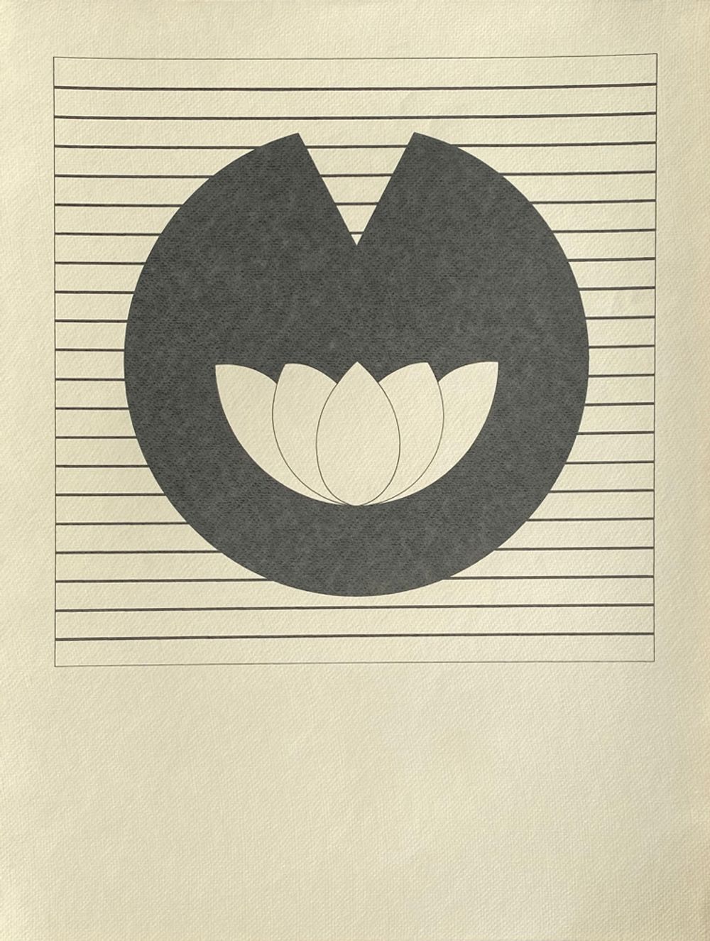 Water lily Grey screen printing 1981