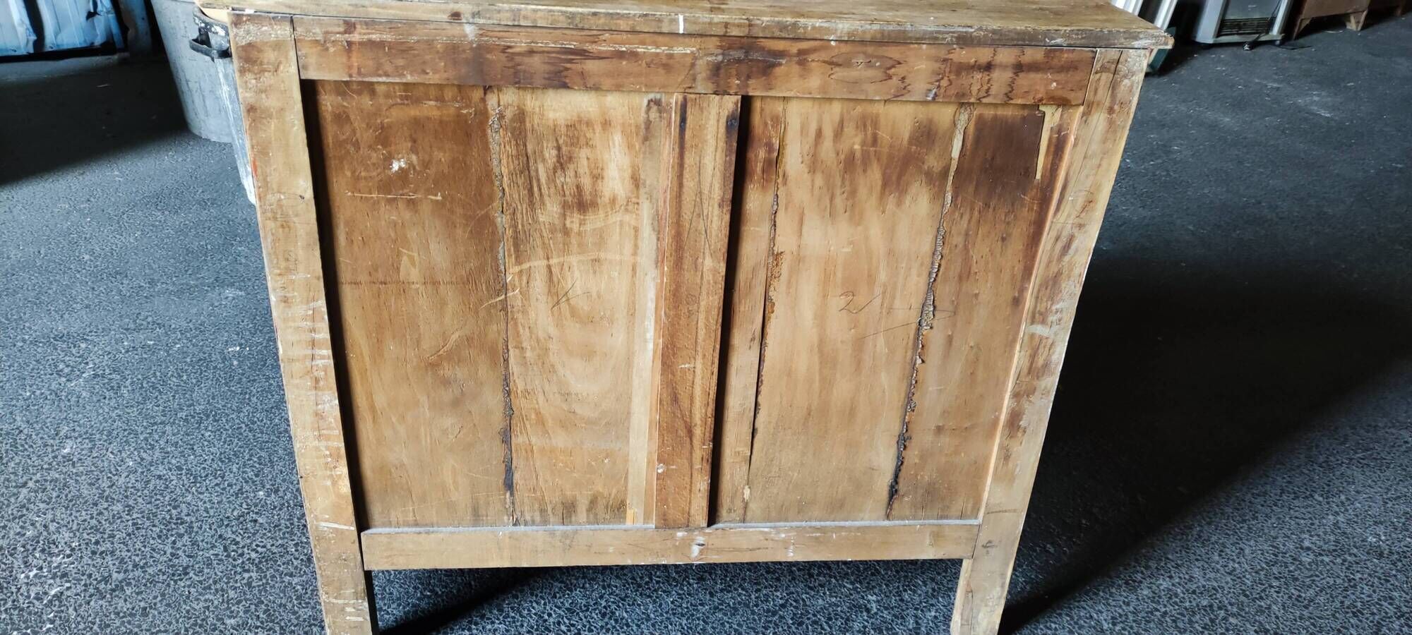 Parisian sideboard two doors, two drawers in natural wood