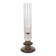 Soliflore en verre et pied marron fumé