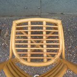 Set of four rattan chairs