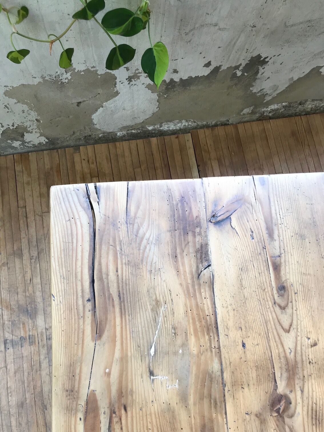 Vintage pine farm table