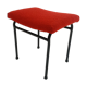 Tabouret en tissu boucle de laine rouge, pologne, années 1960