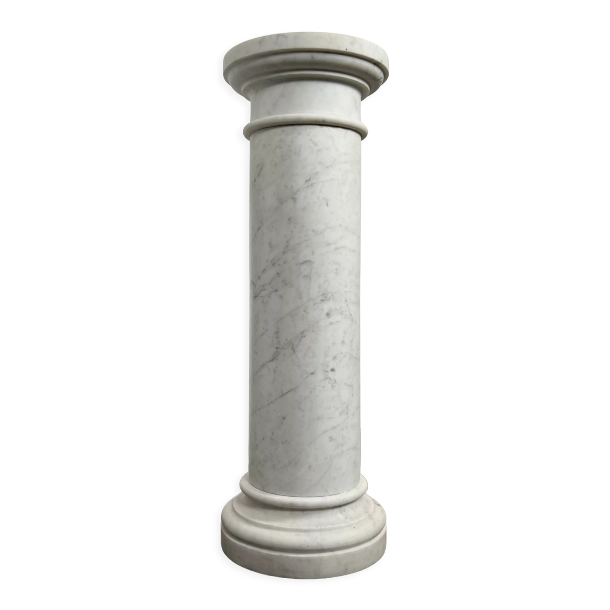 White marble column