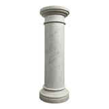 White marble column