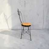 Set of 4 vintage wrought iron chairs from the 1940s.