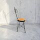 Lot de 4 chaises vintage en fer forgé 1940