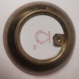 Three decorative plates in Chinese porcelain and brass from the 1960s. signed