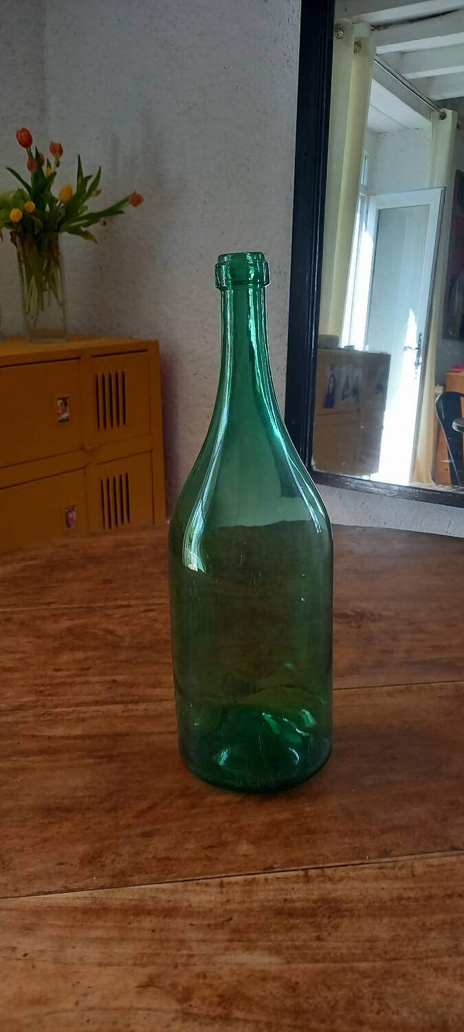 Large green bottle