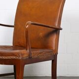 Vintage leather armchair of Danish design