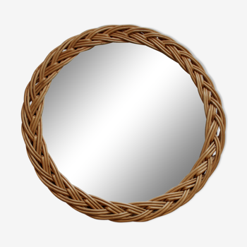 Rattan mirror diameter 23cm