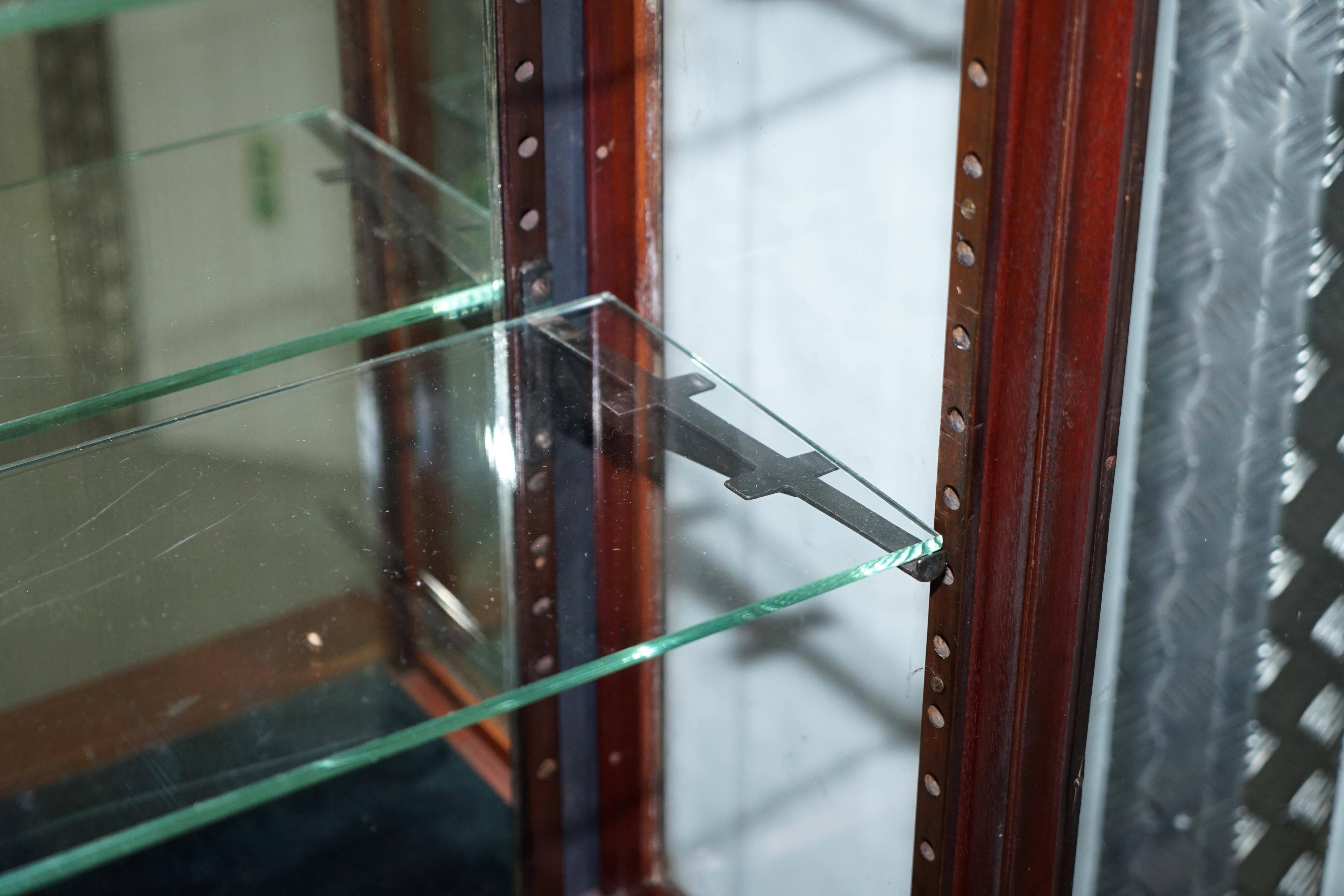 Rare glass-fronted Victorian apothecary cabinet.