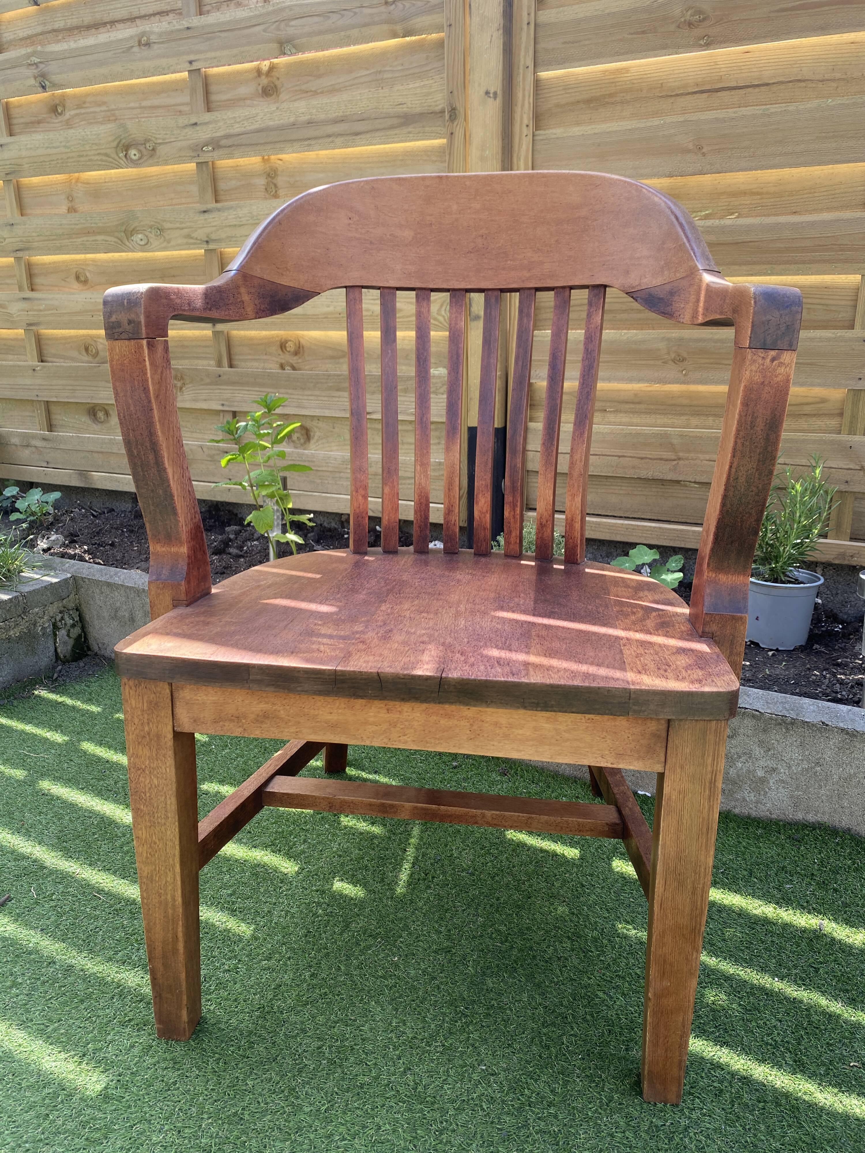 Exotic wood armchair