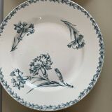 Set of 10 Lunéville ironstone soup plates, Oeillet model