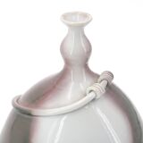 Signed spinning top vase in porcelain, 1970s