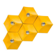 Vintage German hexagon wall lamp from Hoffmeister-Leuchten, 1970s