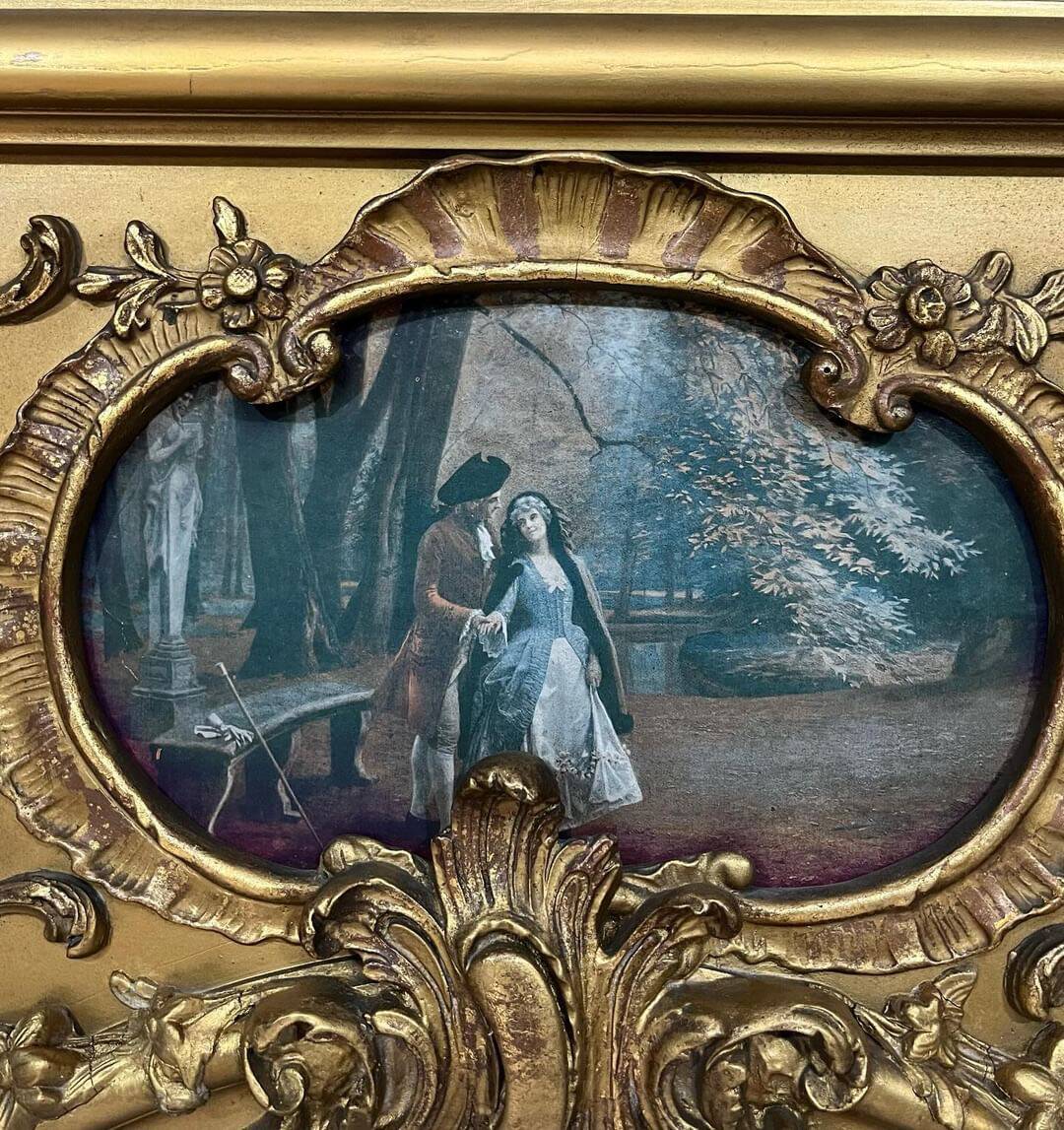 Old trumeau 146cm/89cm old mirror