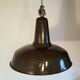 Black enamel industrial lamp