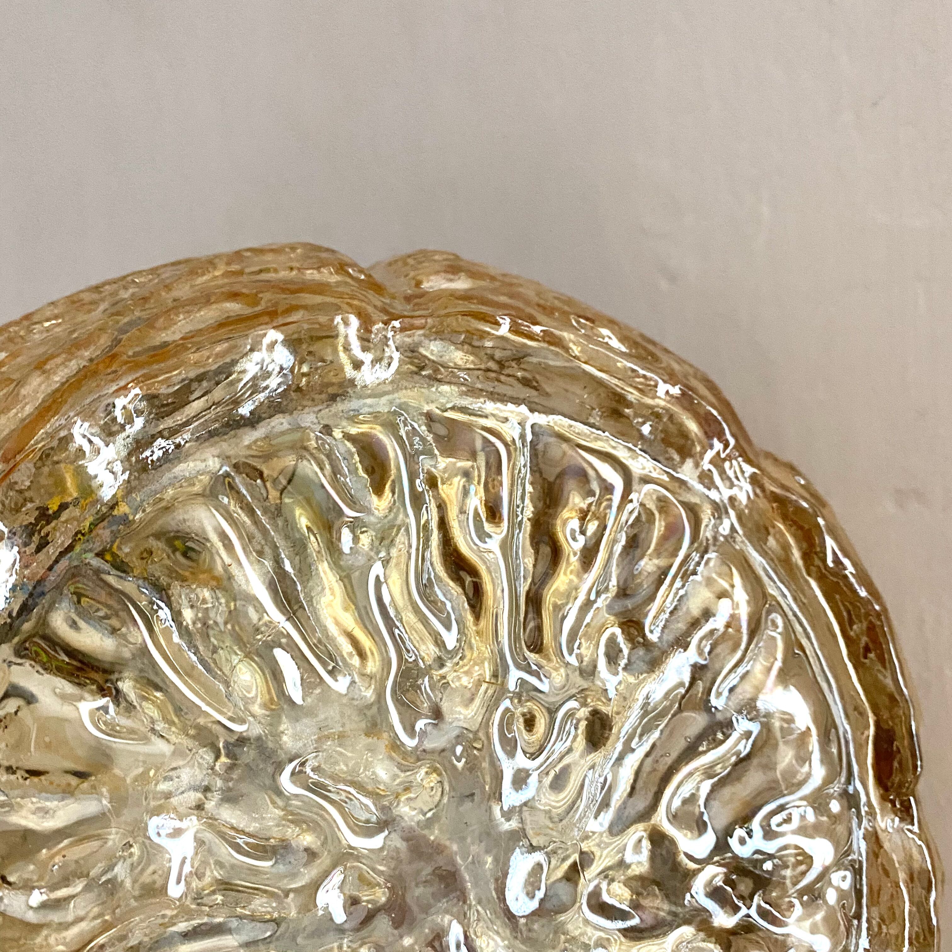 Vintage amber glass ceiling lamp