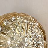Vintage amber glass ceiling lamp