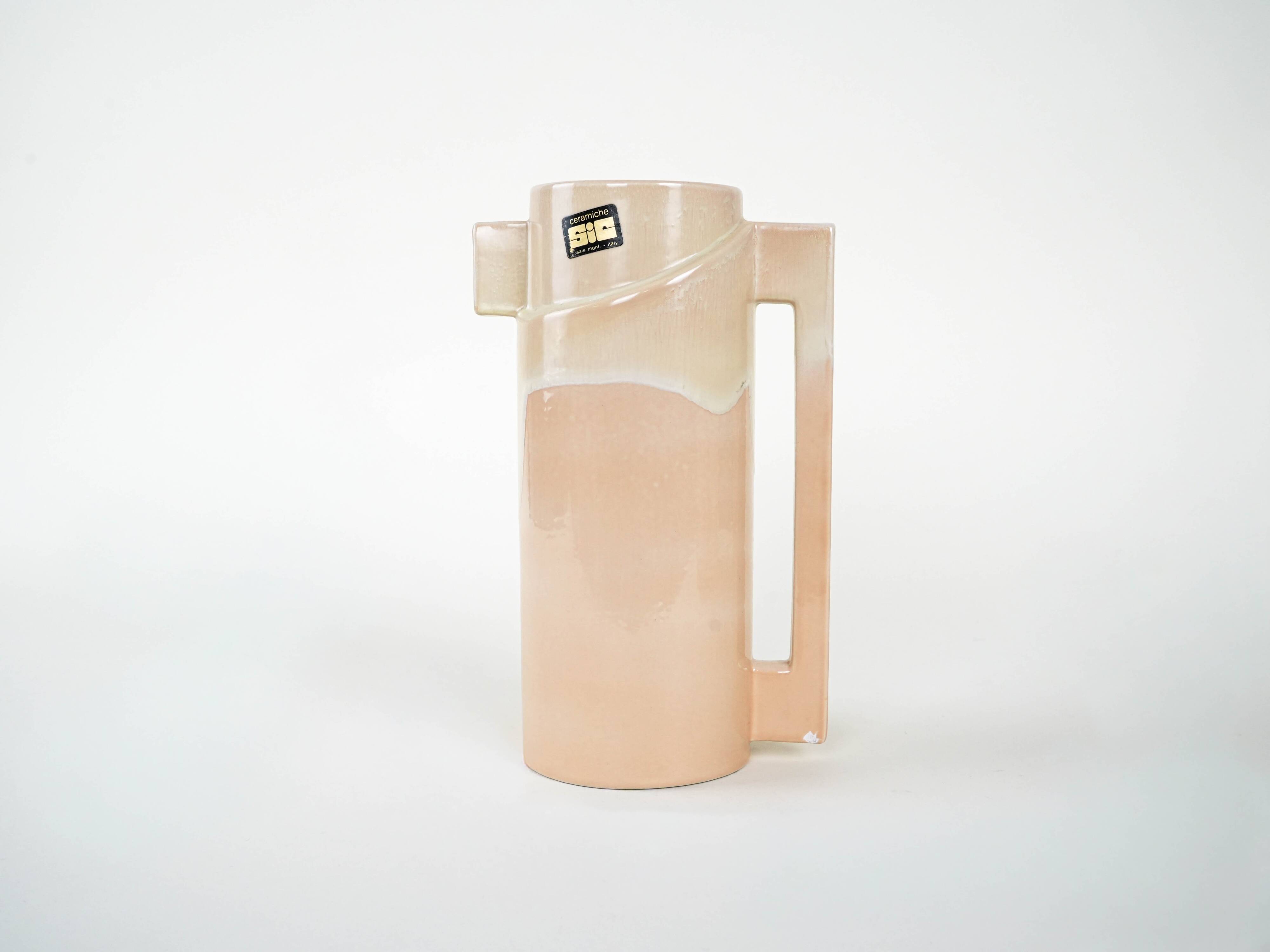 Ceramic jug and cup set, Italian design, 1960s, manufacturer: Ceramiche SIC