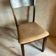 Set of 6 vintage wood and velvet chairs