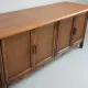 Buffet / Wooden and rattan sideboard 1960s / 1970s vintage