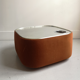 Vintage velvet and metal sofa end, design 1970
