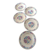 lot de 5 assiettes 1930 signées Marcel Goupy