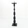 Large brutalist black wrought iron candlestick, 1950-1960