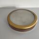 Design/One, flush lamp in glass, gold and brown metal, 1960s, Germany