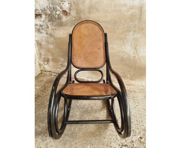Rocking chair black design chair 50s