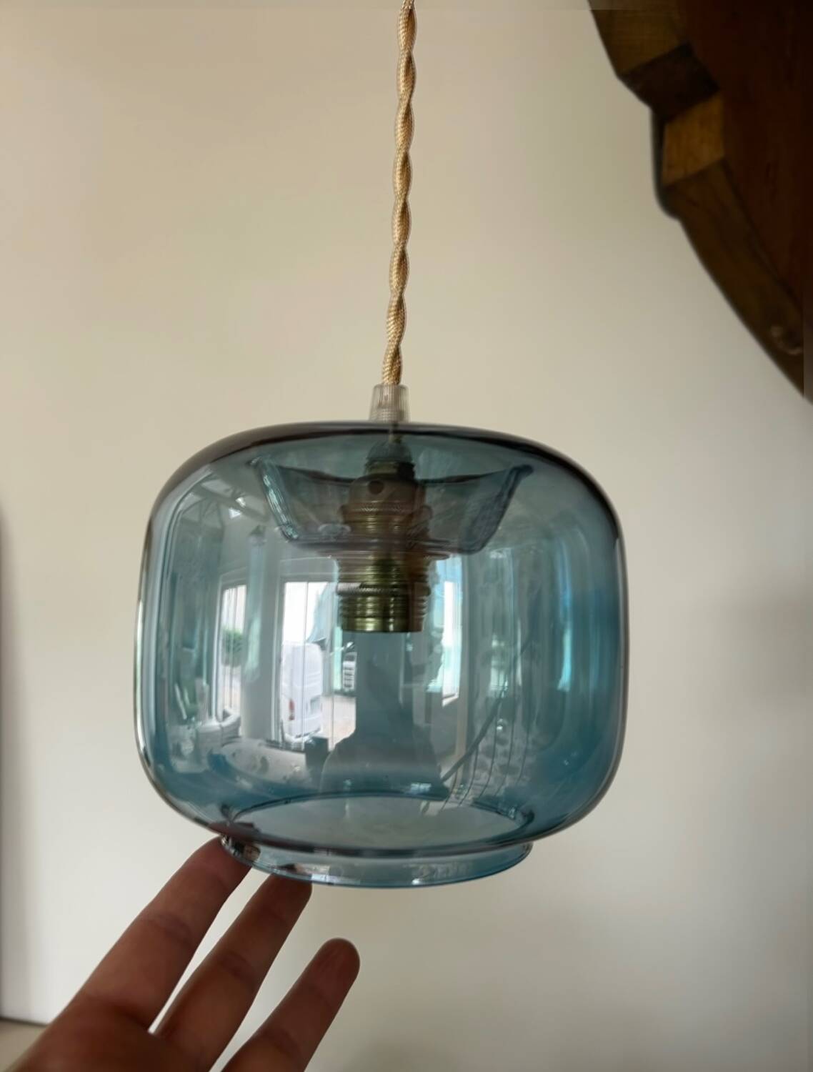 Modern globe pendant light 1970