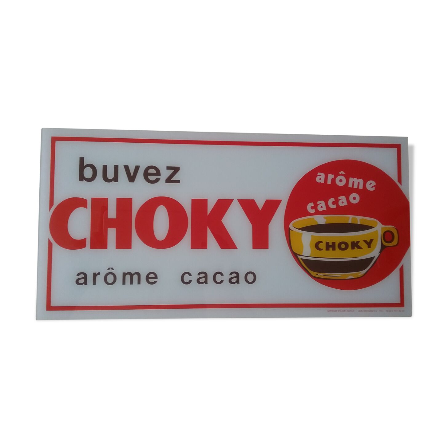 Plaque publicitaire Choky