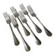 6 vintage silver metal forks