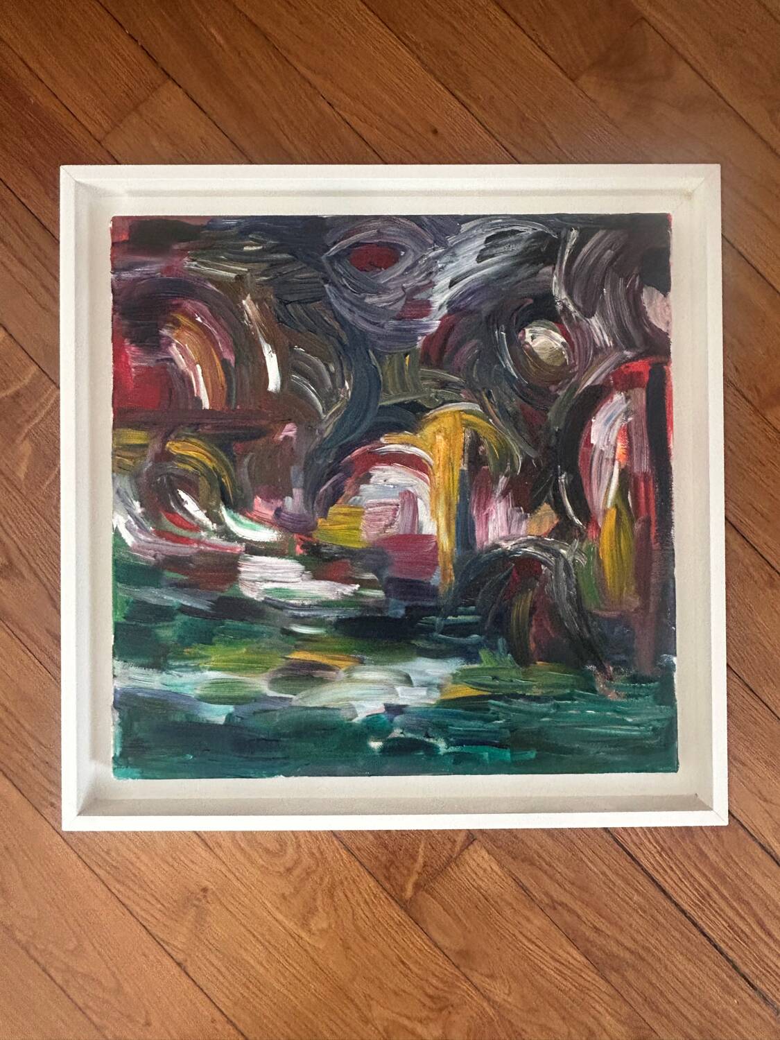 Peinture acrylique encadrée