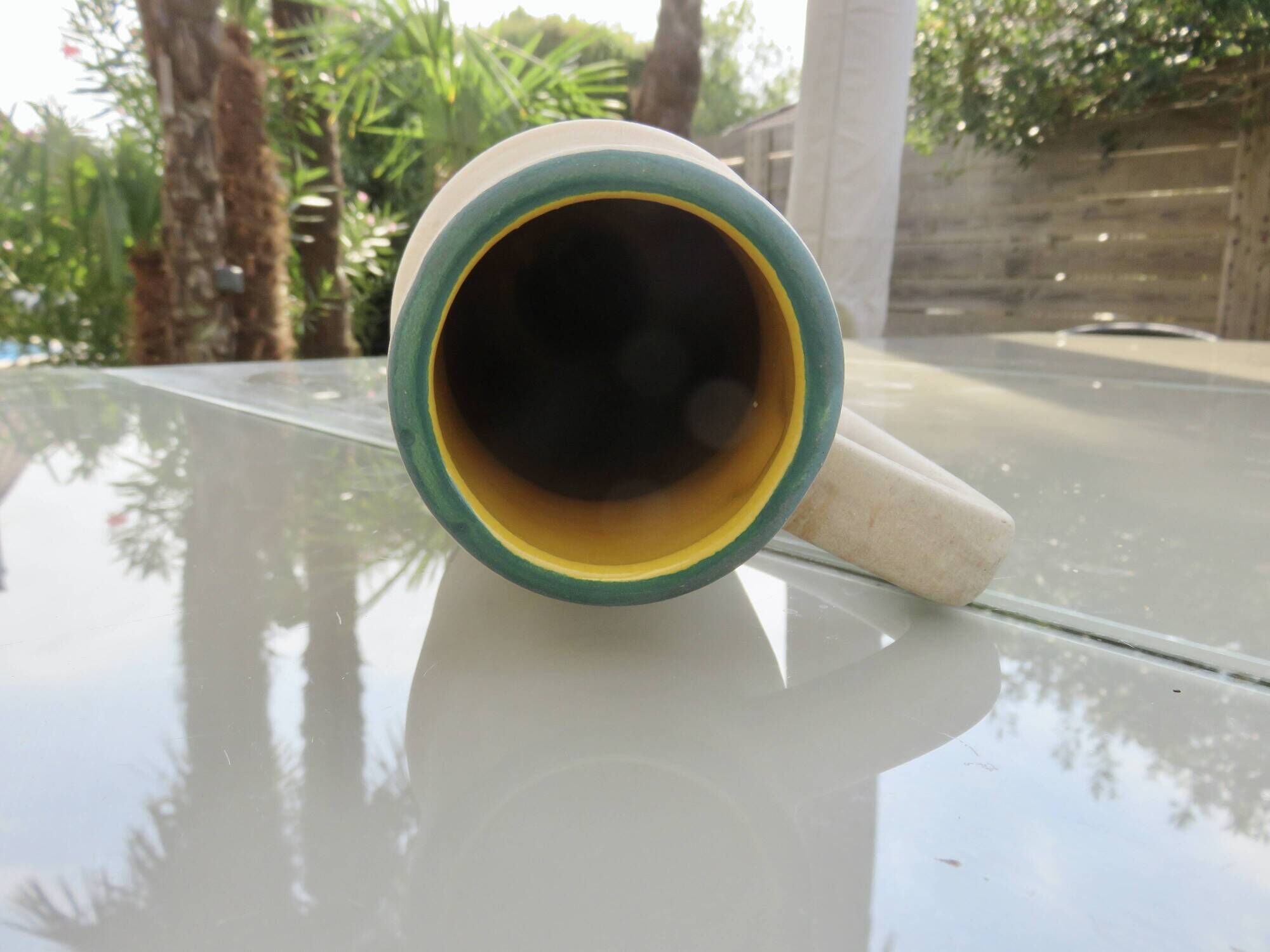 Ceramic vase with handle "W.Germany" 1970s