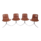Suite de 4 chaises scandinaves modele PK9 édition originale K. Christiansen