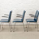 Set of 3 Dutch Design Arm Chairs by Gebroeders De Wit 1960s