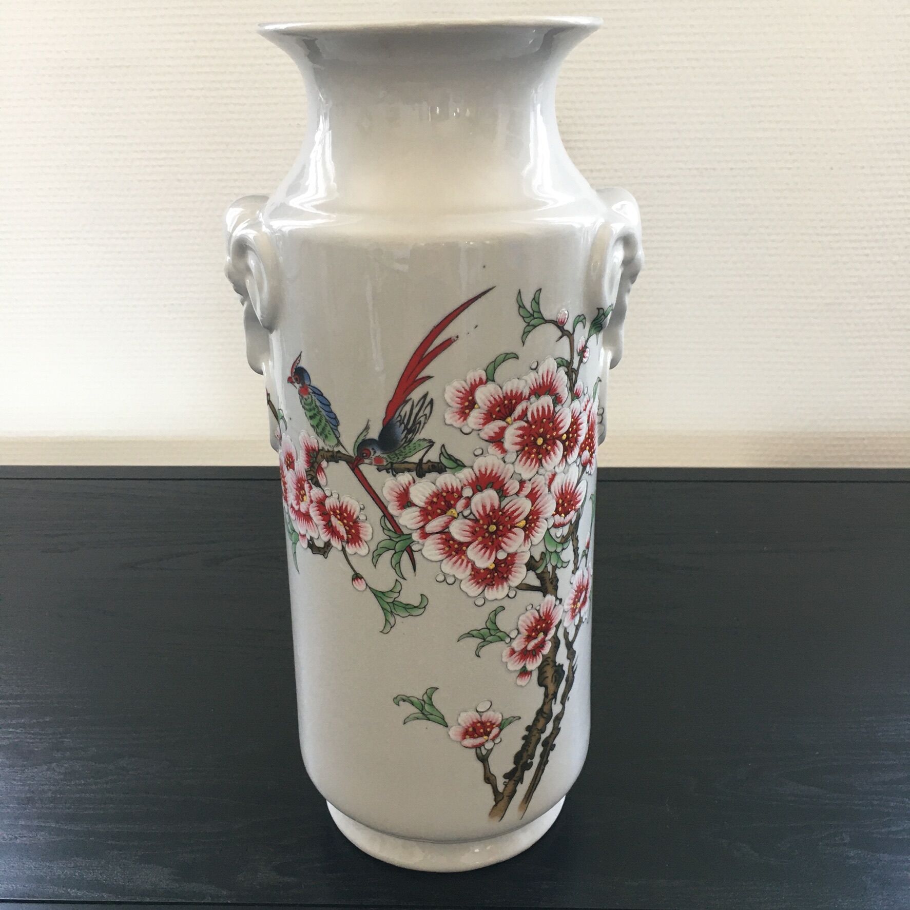 Porcelain cherry blossom vase