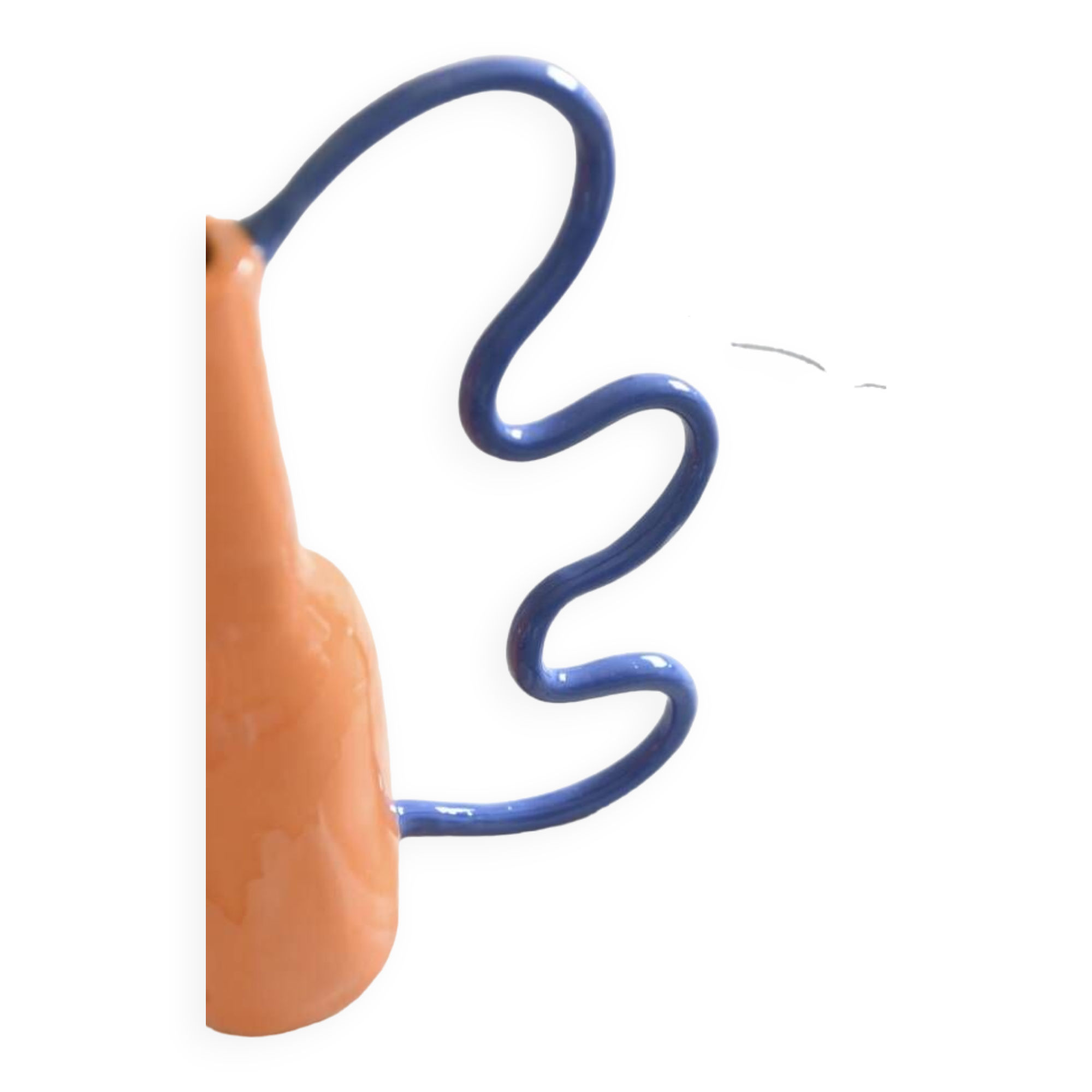 Orange and blue vase