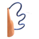 Vase orange et bleu